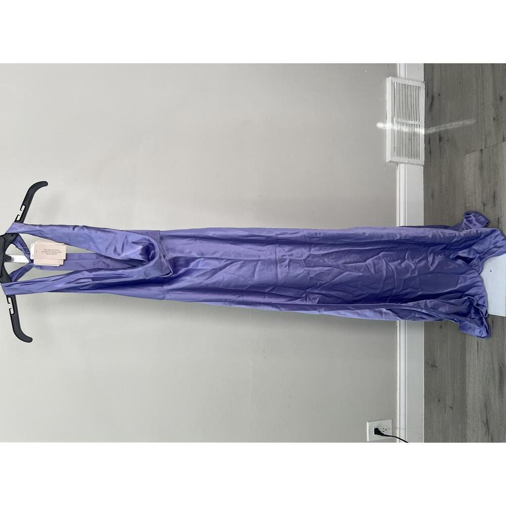 SAU LEE Pearl Gown in Periwinkle maxi halter - Picture 3 of 9